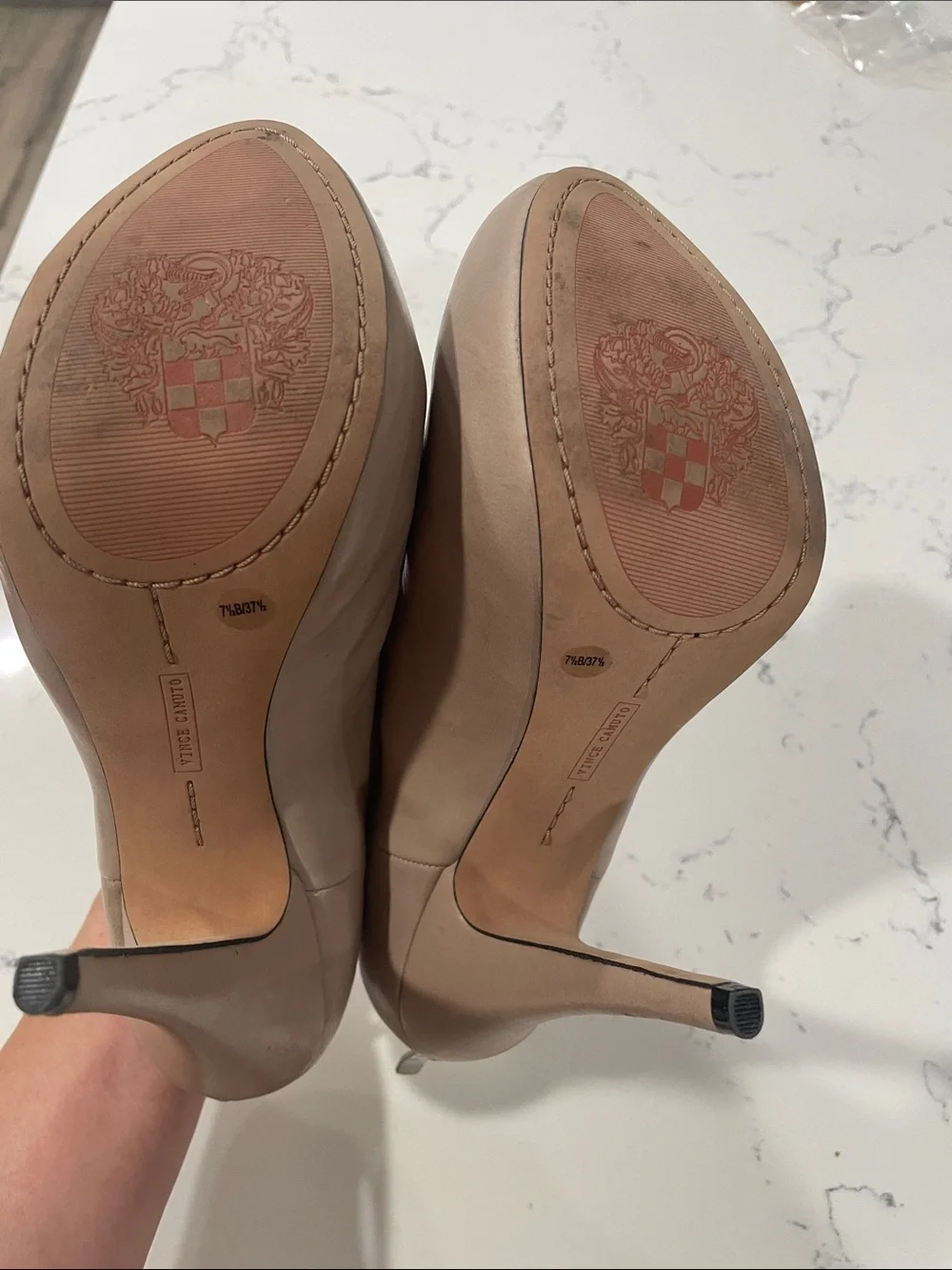 Vince Camuto Blush Leather Pointed Ankle Booties